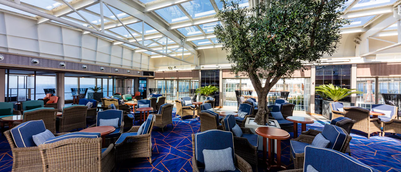 Enjoy a snack in the winter garden