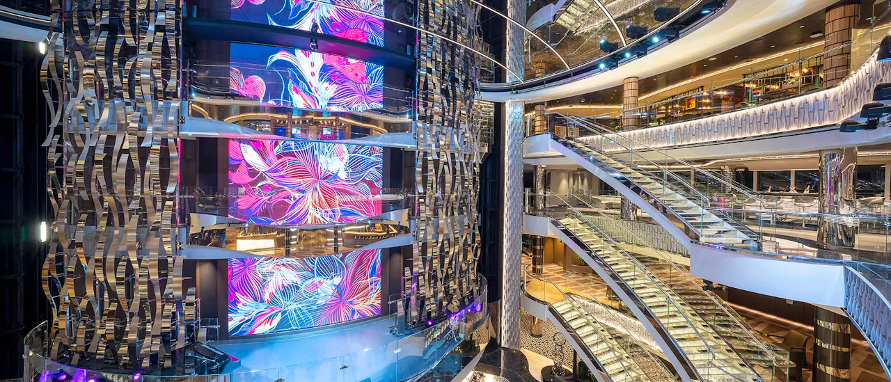 The atrium – the heart of the ship